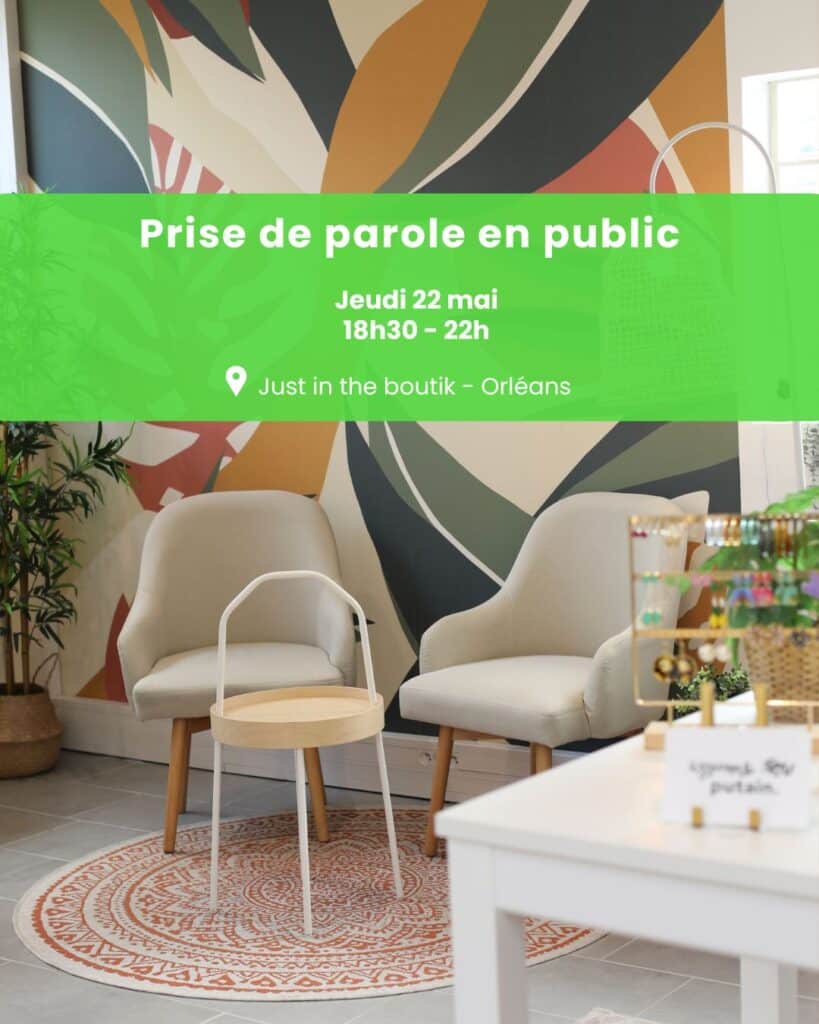 Atelier prise de parole en public - Just in the Boutik